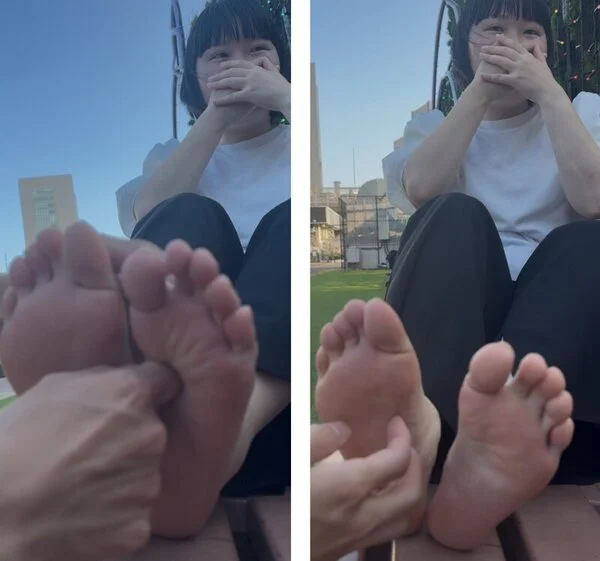 21cm小足美女足裏くすぐり足ツボグーパー!5分16秒