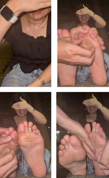 清楚系美女ギリシャ型22.5cm激弱足裏くすぐりで汗ビチョ!5分21秒