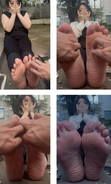 美魔女系女子23.5cm激弱足裏くすぐりグーパー!5分30秒