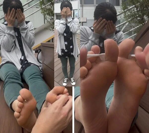 ぐら女子ハルさん25cm激弱足裏くすぐり!5分10秒