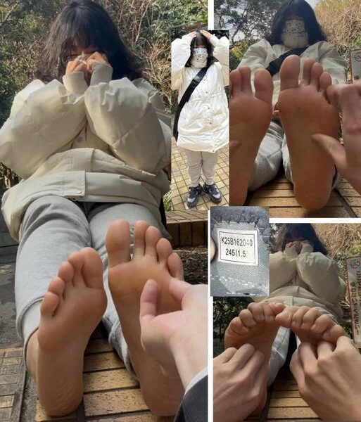 ◯リ系美女25cm激弱足裏くすぐり両足比べ!6分7秒