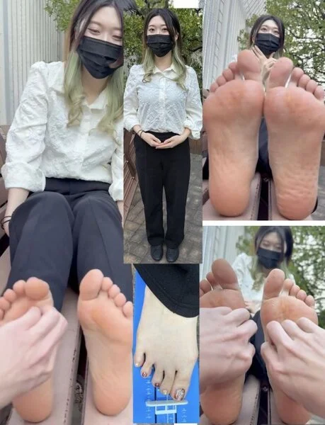 清楚系170cmネイル美女25.5cm激弱足裏くすぐり足比べ!6分19秒