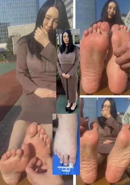 中谷美紀似!りんさん26.5cm激弱素足履きパンプス足裏くすぐり足比べ!6分50