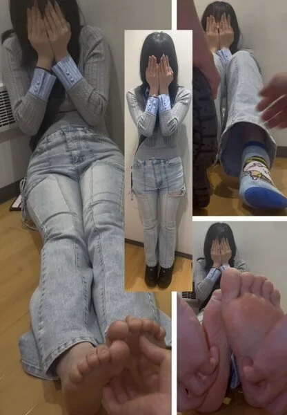 173cm美女24.5cm激弱蒸れ足裏膝くすぐり両!5分28秒