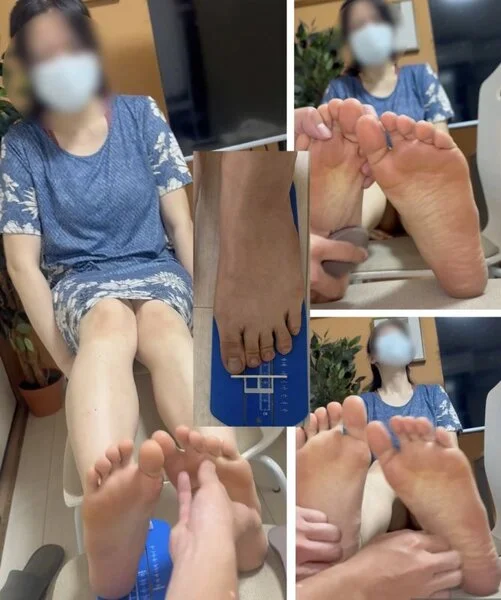 実寸27.5cm!180cm美女激弱足裏くすぐり両足比べ!8分54秒