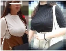 【街撮り動画33】お姉さん2人の爆乳揺れ