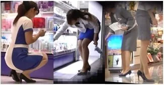 【街撮り動画70】きれいな美容部員さんたち