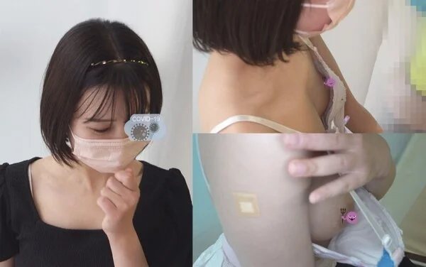 [ワクチン接種]キラキラ系女子の推定Dカップブラを引っ張りハッキリと乳首を露呈さ