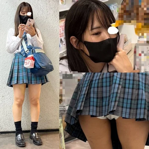 vol.10 S級青チェ制服K 逆さ撮り