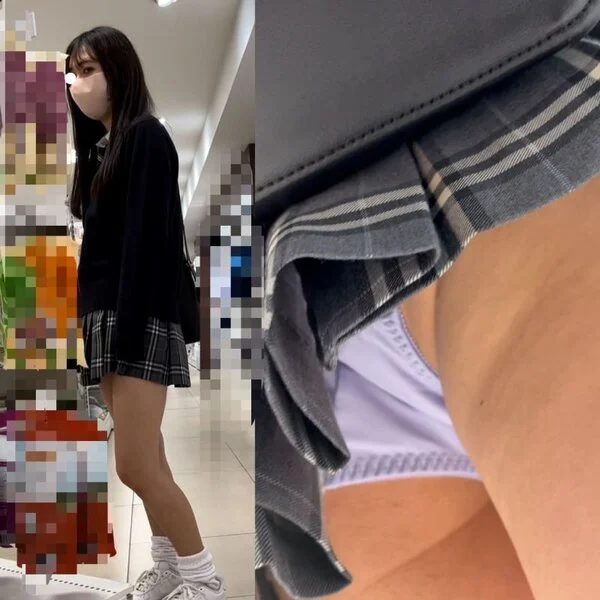 vol.17 グレーチェック激カワ制服K逆さ撮り