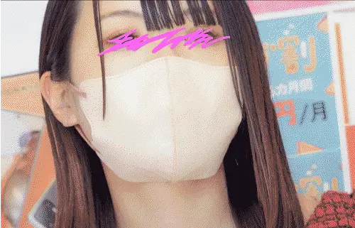 スマホカウンターチラ【大きな瞳の黒髪清楚美人JD】【幼顔巨乳ちゃんのぷっくり乳首