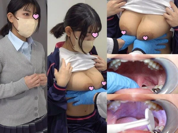 【触診、口腔のダブル羞恥検査⑤】※希少※爆乳垂れ乳をじっくり観察。