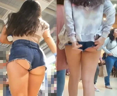 【2人セット】街の強烈なハミ尻
