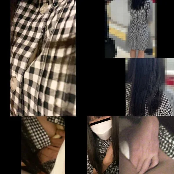 [■■■■/私服D]天然パイパン?気の弱そうなギンガムチェックワンピ娘。予想通り