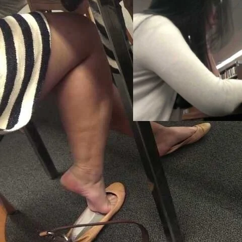 【フルHD動画】女子大生のかかとが潰れたパンプス